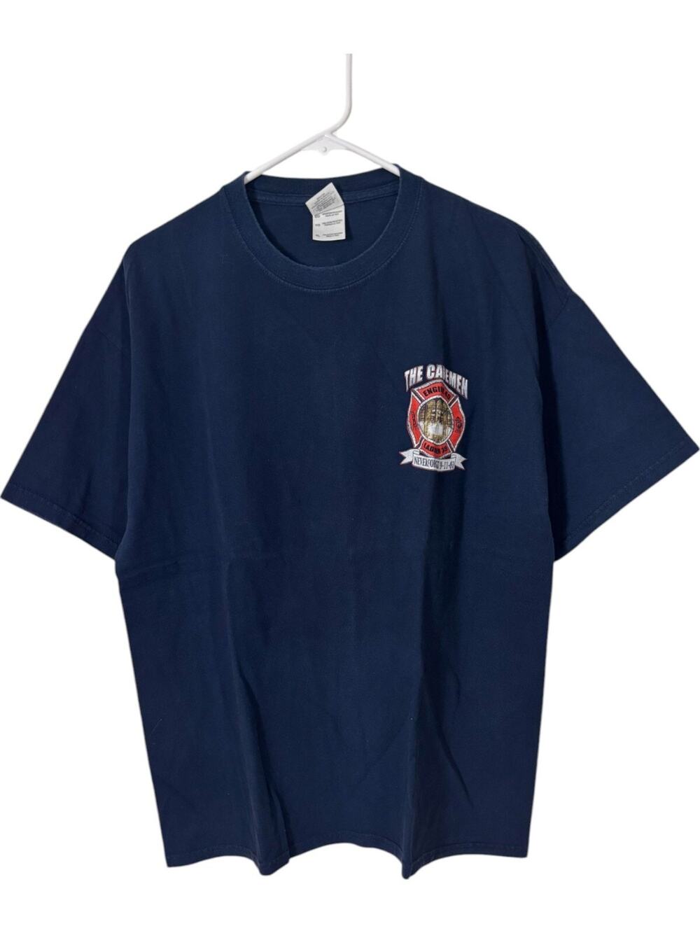 Gildan The Cavemen Engine 40 Ladder 35 Shirt Mens XL Navy Blue Short Sleeve